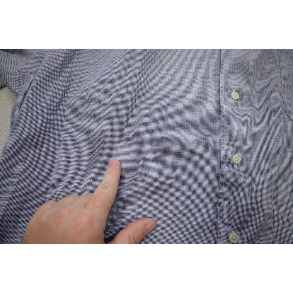 Polo Ralph Lauren Button Down Men XL Blue Plaid Marlowe Cotton Long Sleeve